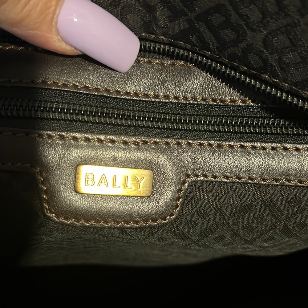 Bally Black and Brown Shoulder Bag - Picture 6 of 16